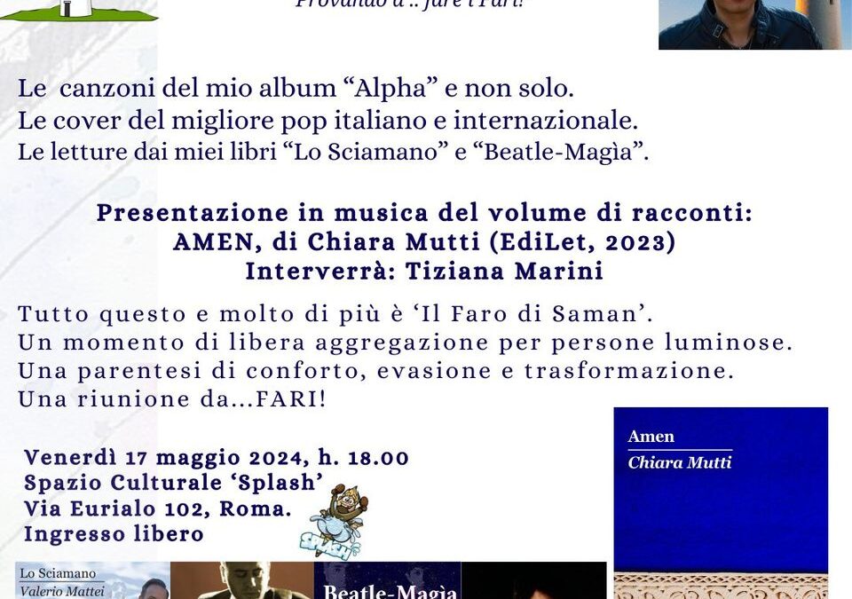 Presentazione in musica el volume di racconti: AMEN, di Chiara Mutti.